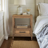 Woven Cane Nightstand B035P256573