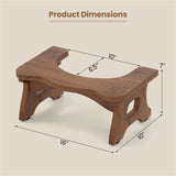 Teak Wood Toilet Stool with Non-slip Foot Pads 45048454