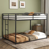 Adam Sturdy Full over Full Bunk Bed Metal Black for Kids and Adult, Low Profile Full over full bunk B083P170088