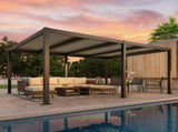 12' x 16'Pergola Modern Style with Adjustable Louvers for Outdoor Roof, Garden, Easy Assembly, 68814330