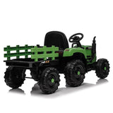 ZUN Ride on Tractor with Trailer,12V Battery Powered Electric Tractor Toy w/Remote Control,electric car W1396124970