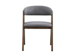 ZUN ACME Keiki Side Chair , Gray Fabric & Walnut Finish DN02916