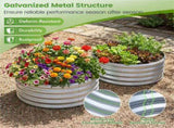 Round Galvanized Steel Raised Garden Bed 242411.5 In Outdoor Planter for Vegetables Herbs Flowers 33822386