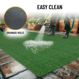 5ft x 10ft Premium Artificial Turf Mat with Drainage Holes. Thick Fake Grass with Rubber Backing, W3280P296544
