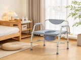 Heavy-Duty Commode Chair, 1000 lb Capacity Bedside Commode with Drop-Down Arms, 5-Level Adjustable 39616167