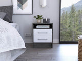 Philadelphia Nightstand, Two Drawers, Concealed Shelf B128P148955