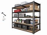 Heavy Duty Garage Shelving Unit, 2400LBS Metal Storage Shelves, 60"H x 28"W x 12"D, 5-Tier 01213112