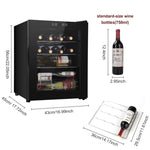 ZUN JC-48 115V 85W 1.7cu.ft/49l Electronic Wine Cabinet Cold Rolled Sheet Transparent Glass Door / 72158595