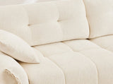 33 White Sofas White Chenille - Armless Seat and ottoman W714P292682