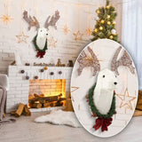 Lighted Christmas Wall Decor Reindeer Head, 39" Pre-lit 3D Rudolph Hanging Wreath for Front Door 30409245