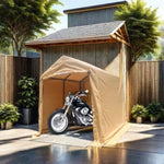 ZUN 7x12ft Outdoor Portable Gazebo Storage Shelter Shed with 2 Roll up Zipper Doors & Vents Carport for W2373P186910