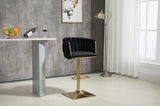 COOLMORE Vintage Bar Stools with Back and Footrest Counter Height Dining Chairs 2PC/SET W153990665
