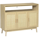 Sideboard Buffet Cabinet with Rattan Doors, Natural 47648043
