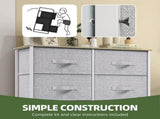 8 Drawers Dresser Chest of Drawers for Fabric Storage Dressers for Living Room Light Gray 92399261
