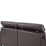 ZUN 221*96*83cm Retro PU 26cm Fully Detachable Armrests Two Seats With Side Pockets Full Pull Points 20824592