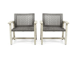 HAMPTON WOOD AND WICKER DINING CHAIR 60400.00MBLK