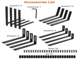 Adjustable Heavy-Duty Iron Planter Bracket 6.1-11.6" Extendable Tray 2.36-6.9" Two-Level 76808044
