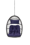 ZUN Outdoor Garden Rattan Egg Swing Chair Hanging Chair PE Hang Chair W874127490