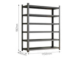 Garage Storage Rack, 6-Story Metal Shelves, Adjustable Partition Storage Unit, Supermarket, Home, 49319453
