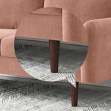 56.3" Velvet Round Arm Apartment Loveseat 72506395