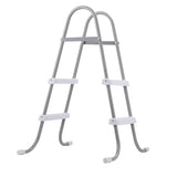 2 Steps 33in Pool Ladder Iron Grey Frame White Steps 08470483