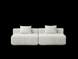 Chenille sectional sofa with 2 pillows,Symmetrical Modular Sofa Sectional for bedroom, living room, W834P389125