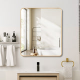 Gold 30 "x36" Rectangular Bathroom Wall Mirror W2203P310396