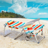 63*70*99cm Heightened Oxford Cloth Silver White Aluminum Tube Bearing 100kg Beach Chair Rainbow 34542854