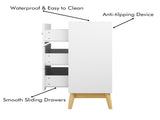 3 Drawer Dresser for Bedroom,Modern Chest of Drawers,Small Dresser Nightstand Organize with Rose 53116707