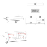 FM FURNITURE Bitter Springs Tv Stand 65" in melamine with Open Storage,pneumatic arms and 1 Door, B128P301381