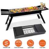 ZUN Portable BBQ Griddle, Foldable Kabob Barbecue for Outdoor Hibachi BBQ Lamb Skewer Camping Barbecue 25882230