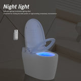 ZUN Smart Toilet Bidet Combo with Self-Cleaning Nozzle, Heated Seat, Night Light, Knob Control, Power W1219P243751