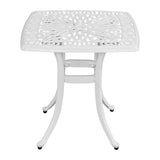 Outdoorr Cast Aluminum Square Table, End Table Side Table for Paio Backyard Pool, Cast Aluminum 53658933