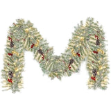 ZUN Pre-lit Xmas Tree Artificial Christmas 4-Piece Set,Garland, Wreath and Set of 2 Entrance Trees X-mas PX283311AAK