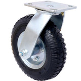 4PCS 8IN CASTER pneumatic tire, Caster Wheel, Swivel Plate, Steel Hub with W465130461