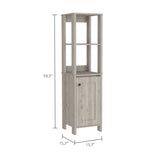 ZUN Arctic Linen Cabinet, With Four Shelves, Single Door Cabinet B128P148857