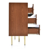 ZUN Dresser for Bedroom, Chest of Drawers, 6 Drawer Dresser, Floor Storage Drawer Cabinet for Home 86191087