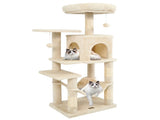 44" Multi-Level Cat Tree with Spacious Top Perch, 2-Door Condo & Hammock for Indoor Cats -Beige 07725534