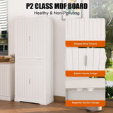 Pantry Cabinet, 71.65" Tall Storage Cabinet with Drawer, 2 Cabinets & 6 Door Adjustable 84611790