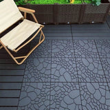 Stone texture 12" Patio Deck Tiles, DIY Module Interlocking Decking Tiles Floor Tile,Easy and Quick W3022P268428