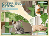 48in Plush Cat Tree with Leaves, Multi-level Cat Tower with Cat Condo, Cozy Hammock, Sisal 44394906