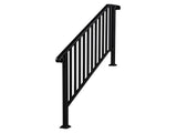 Matte Black Outdoor 4 Level Iron Handrail 59416717