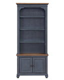 84 inch Universal Pier Bookcase, No Assembly Required, Corduroy Blue Finish B108P193073