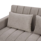 55.9" Convertible Sofa Bed Loveseat Sofa with Three USB Ports, Two Side Pockets, Two Cup Holders and WF322620AAR