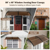 ZUN Outdoor Overhang Awning for Sunlight Rain Snow Wind Protection 82845059