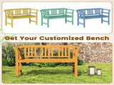 2-Person Acacia Wood Outdoor Bench, 119.3850.8078.74cm 800LBS Capacity Patio Loveseat with 27240101