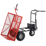 Wheelbarrow Utility Cart Electric Powered Cart 48V28Ah 500W Capacity 500lbs Material Hauler ET301713RDF