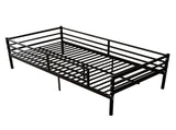 Surround Bed Frame - Classic metal platform bed frame with steel bars supporting the mattress base, W3752P464507