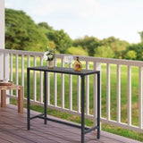 40in Iron With Adjustment Knob Patio Bar Table Black 68801845