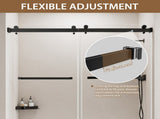 56-60" W x 60" H Frameless Double Sliding Shower Door, Premium 1/4" Thick Tempered Glass With T5595P489719